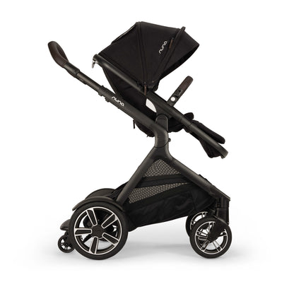 
Nuna Demi Next in Chocolate Caviar Profile View with Rider Board now available at Kidsland