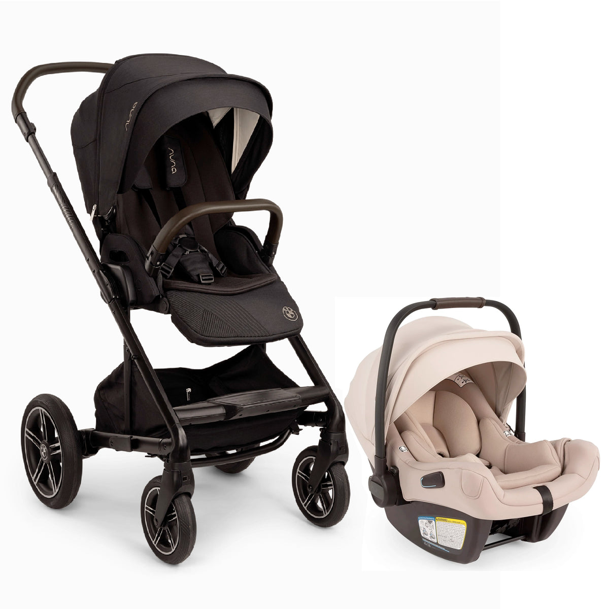 
Nuna mixx bmw collection Element stroller with pipa aire in Biscotti for a lighter touch