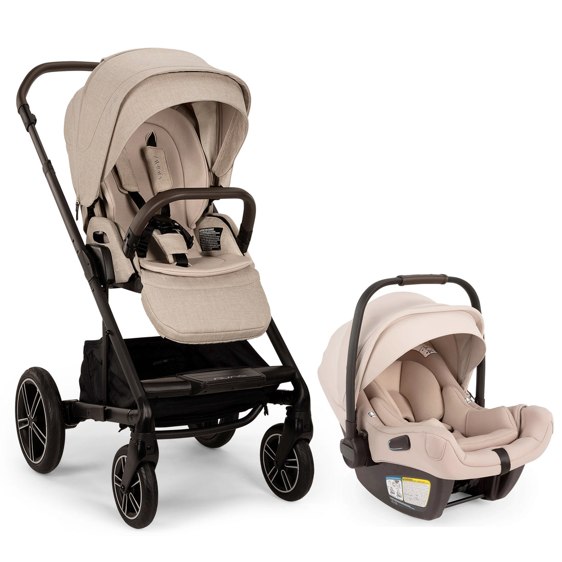 
Nuna mixx stroller with pipa aire in biscotti product variant image