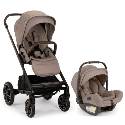 
Nuna Mixx Next stroller in Cedar with matching PIPA Aire infant car seat complete travel system available at kidsland