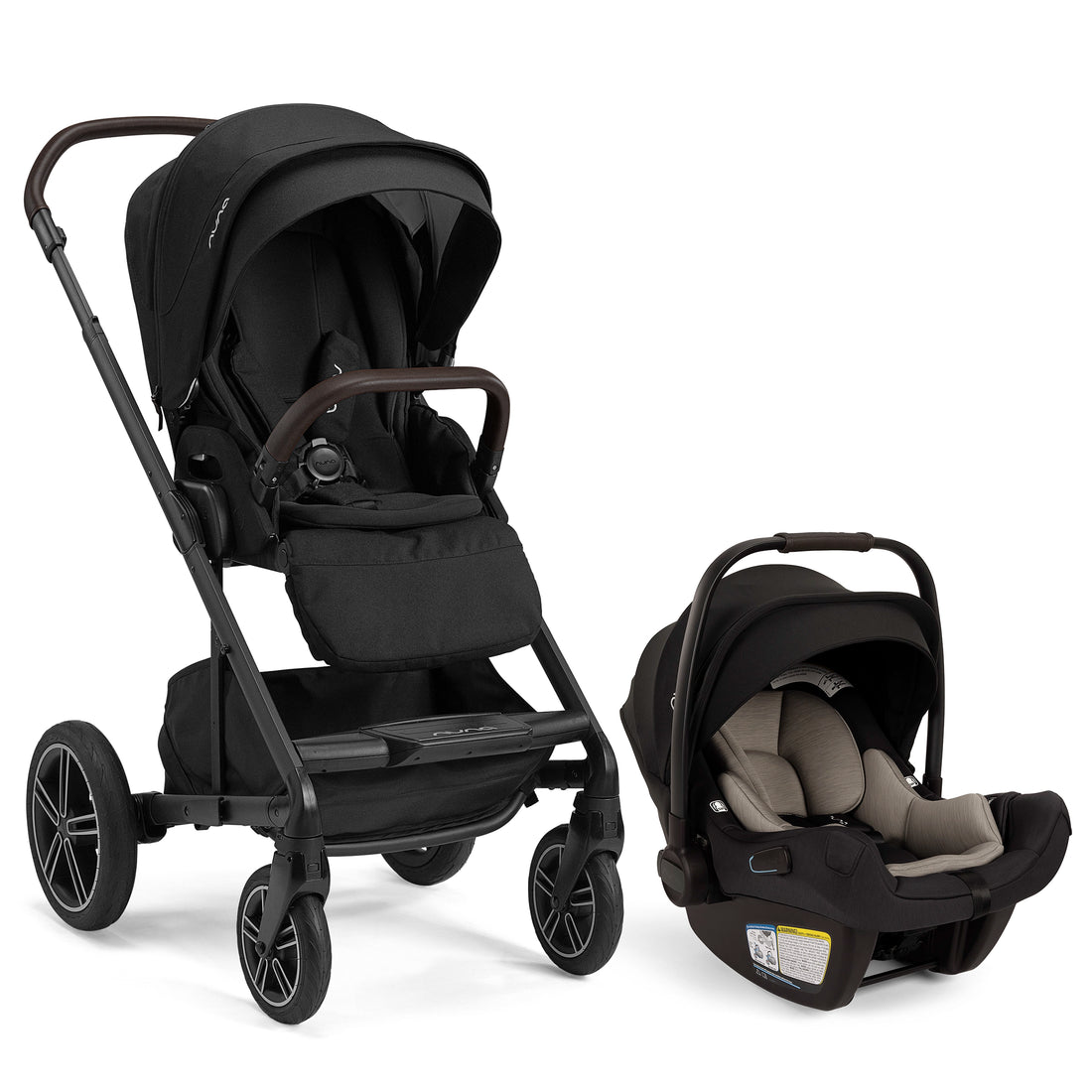 
Nuna mixx stroller with pipa aire in chocolate caviar product variant image
