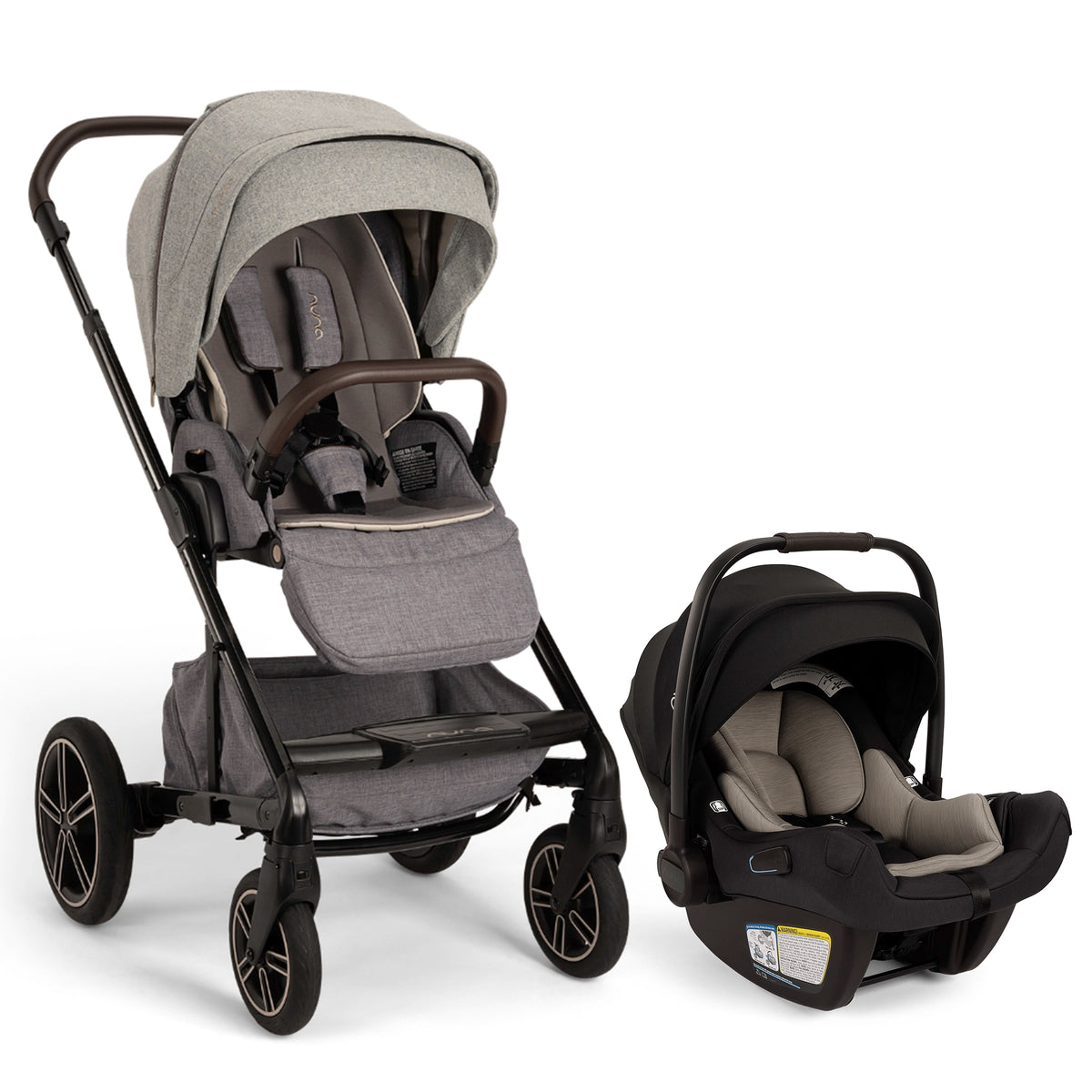 
Nuna mixx stroller in Monterey Exclusive colorway with pipa aire in chocolate caviar product variant image