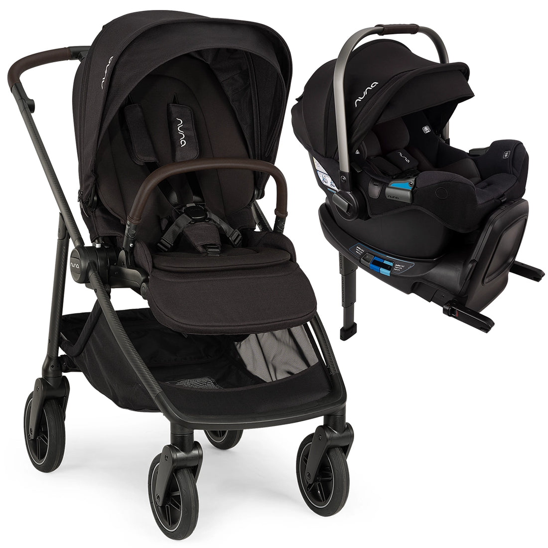 lightweight stroller compatible with nuna pipa Nuna Swiv + Pipa Rx Travel System Caviar/Caviar