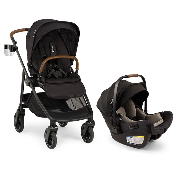 Nuna Swiv in Caviar with PIPA Aire Infant Car Seat in Caviar