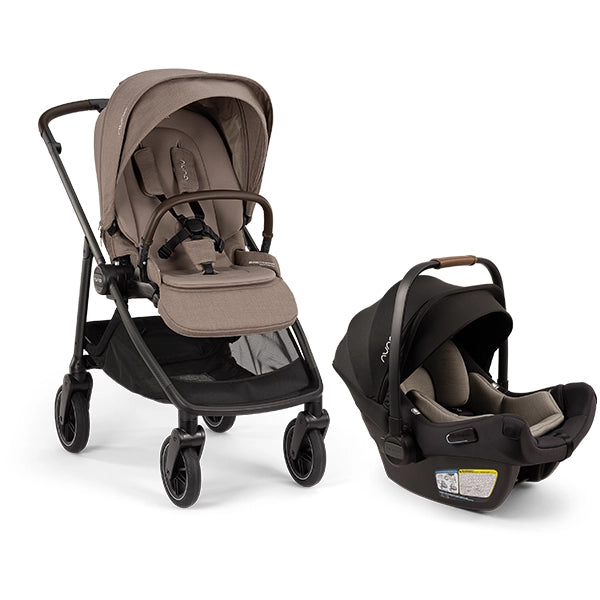 Nuna Swiv in Cedar with PIPA Aire Infant Car Seat in Caviar