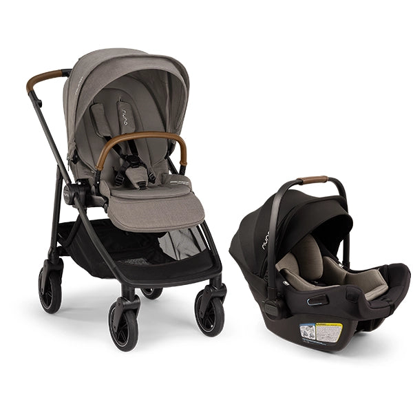 Nuna Swiv in Granite with PIPA Aire Infant Car Seat in Caviar