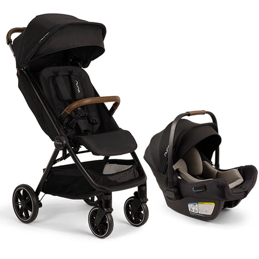 Nuna TRVL Lx in Caviar with PIPA Aire in Caviar Travel System