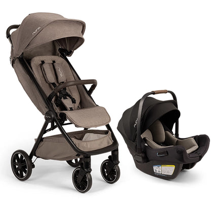 Nuna TRVL Lx in Cedar with PIPA Aire in Caviar Travel System