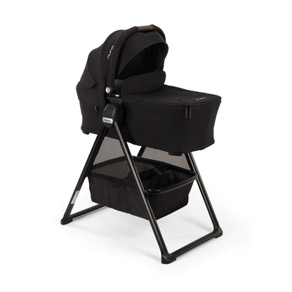 
Nuna Bassinet for Triv and Swiv Stroller Series Bassinet in Caviar Approved for Overnight Sleep with Bassinet Stand