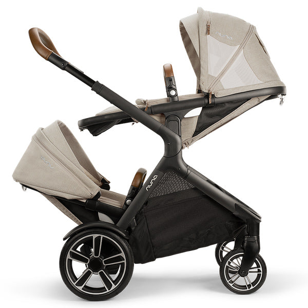 The stroller for three New Nuna DEMI Grow Double Stroller + Rider board 