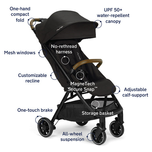 best portable stroller for travel Nuna TRVL Stroller