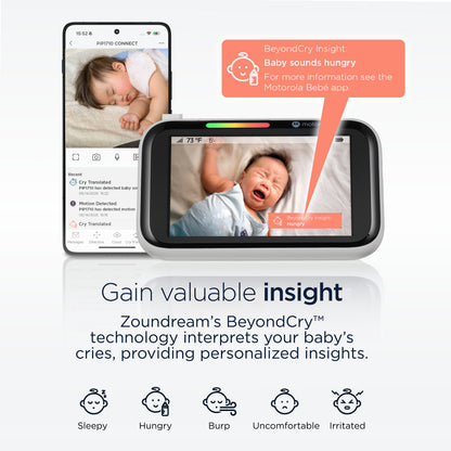 5.0" WiFi HD Motorized Touch Video Baby Monitor