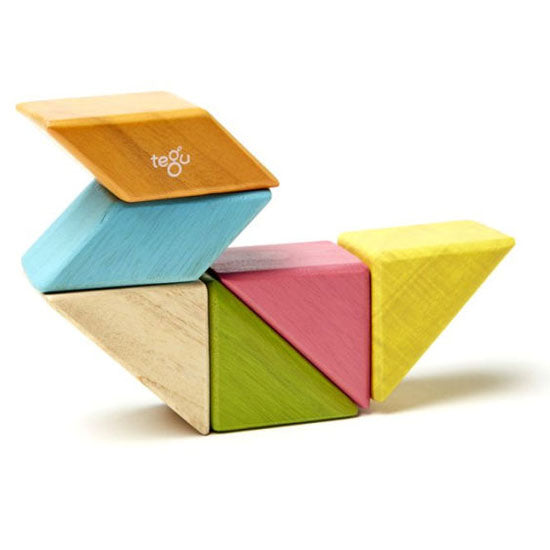 Tegu 6 Piece Pocket Pouch Prism Magnetic Wooden Block Set - Tints_thumb4