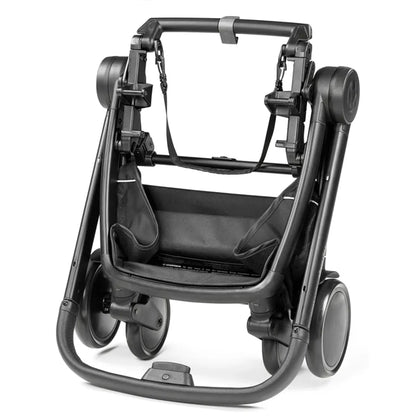 Peg Perego City Loop Stroller Frame in True Black Product Folded Image