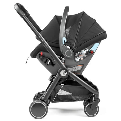Peg Perego City Loop Stroller + Primo Viaggio Urban Mobility Infant Car Seat Travel System Product View Rear Facing Infant Car Seat Profile