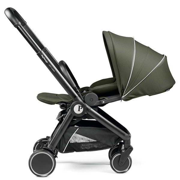 Peg Perego City Loop Stroller Near Flat Recline Seat in Metal