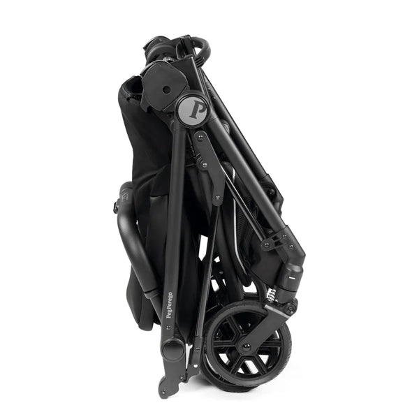 Peg Perego Vivace Lightweight Stroller in Licorice Compact Fold Product Image