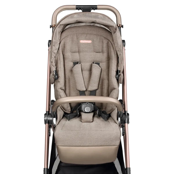 Peg Perego Vivace Lightweight Stroller in Mon Amour Front View Product Image