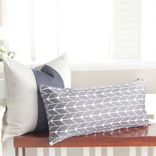 Oilo 12"x24" Finn Pillow - Charcoal