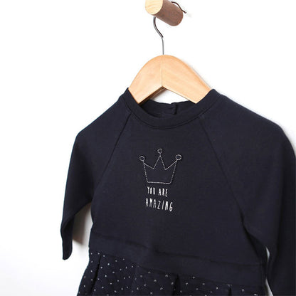 Robeez Quilted Dress and Diaper Cover - Navy-2