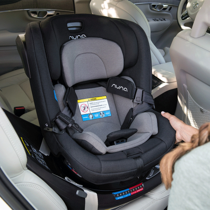 Nuna REVV Rotating Convertible Car Seat installed