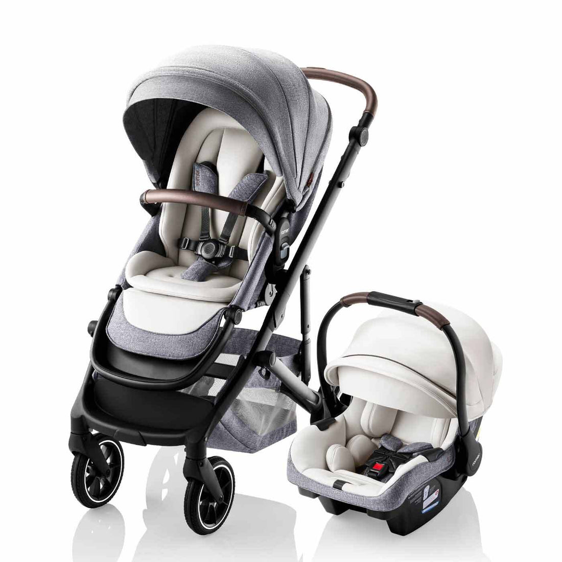 
Romer Tura Stroller, Portable Toddler and Baby Stroller + Infant Car Seat - Pearl