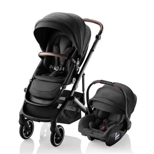 Romer Tura Stroller, Portable Toddler and Baby Stroller + Infant Car Seat - Peppercorn