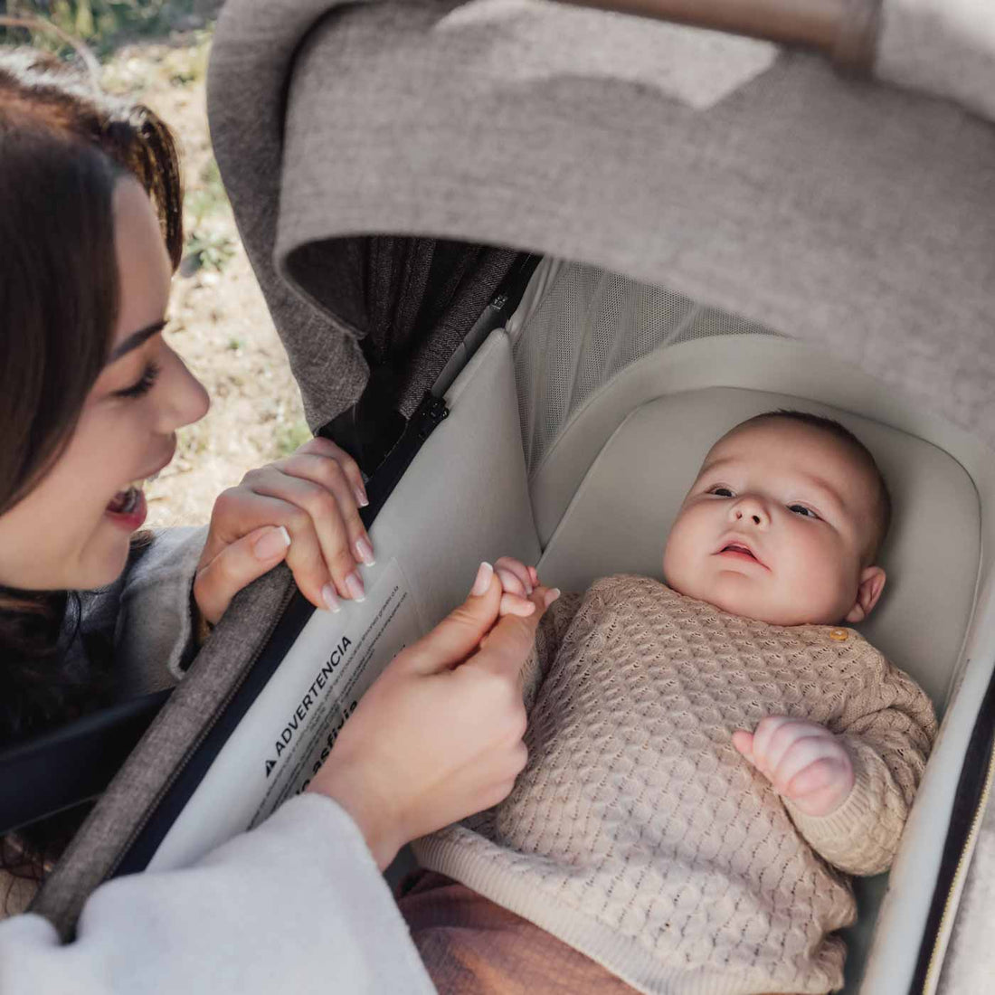 Romer Tura Stroller, Portable Toddler and Baby Stroller + Stroller Bassinet - Truffle