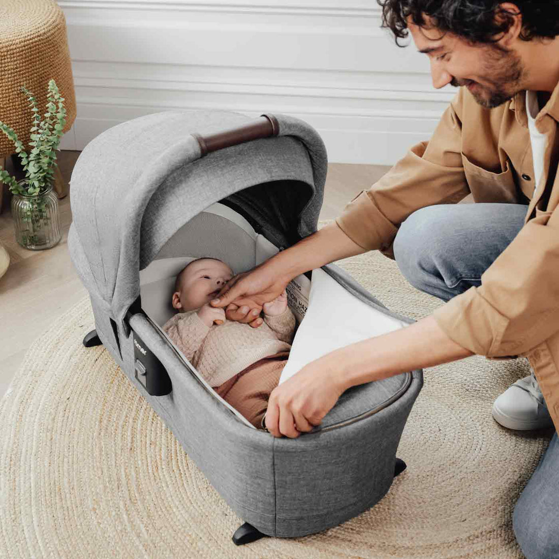 Romer Sera Bassinet for Tura Stroller, Portable Baby Bassinet - Pearl