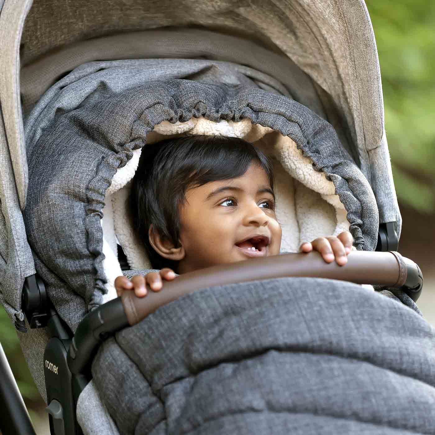 Romer® Winter Kit for Tura™ Stroller, Water-Resistant Footmuff and Mittens, Peppercorn