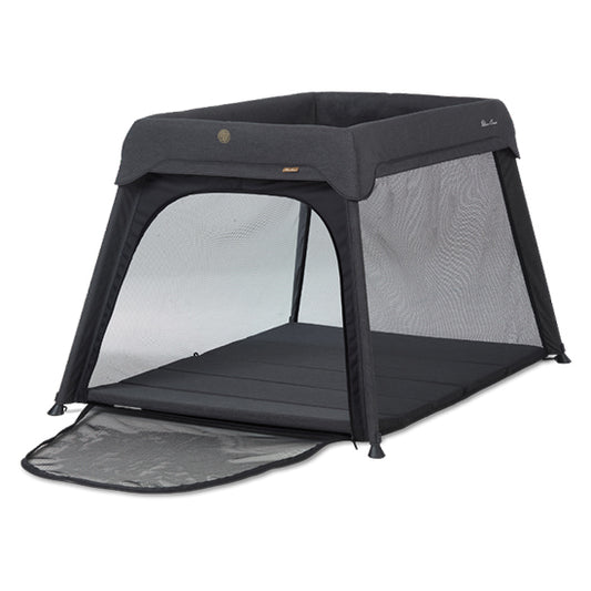 unzipped side of sleep & go travel crib