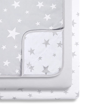 Snuz SnuzPod4 3 Piece Bedding Set in Grey Stars
