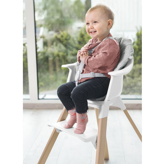Stokke Clikk High Chair Cushion  - Grey Sprinkles ships for free