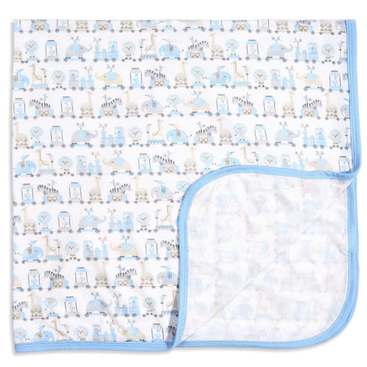 Magnificent Baby Blue Taj Express Modal Swaddle Blanket_thumb1