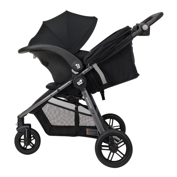 maxi cosi stroller carseat Maxi-Cosi Gia XP Luxe 3-Wheel Travel System, Midnight Moon