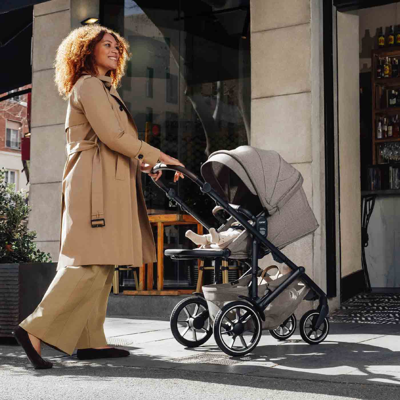Romer Tura Stroller, Portable Toddler and Baby Stroller - Truffle