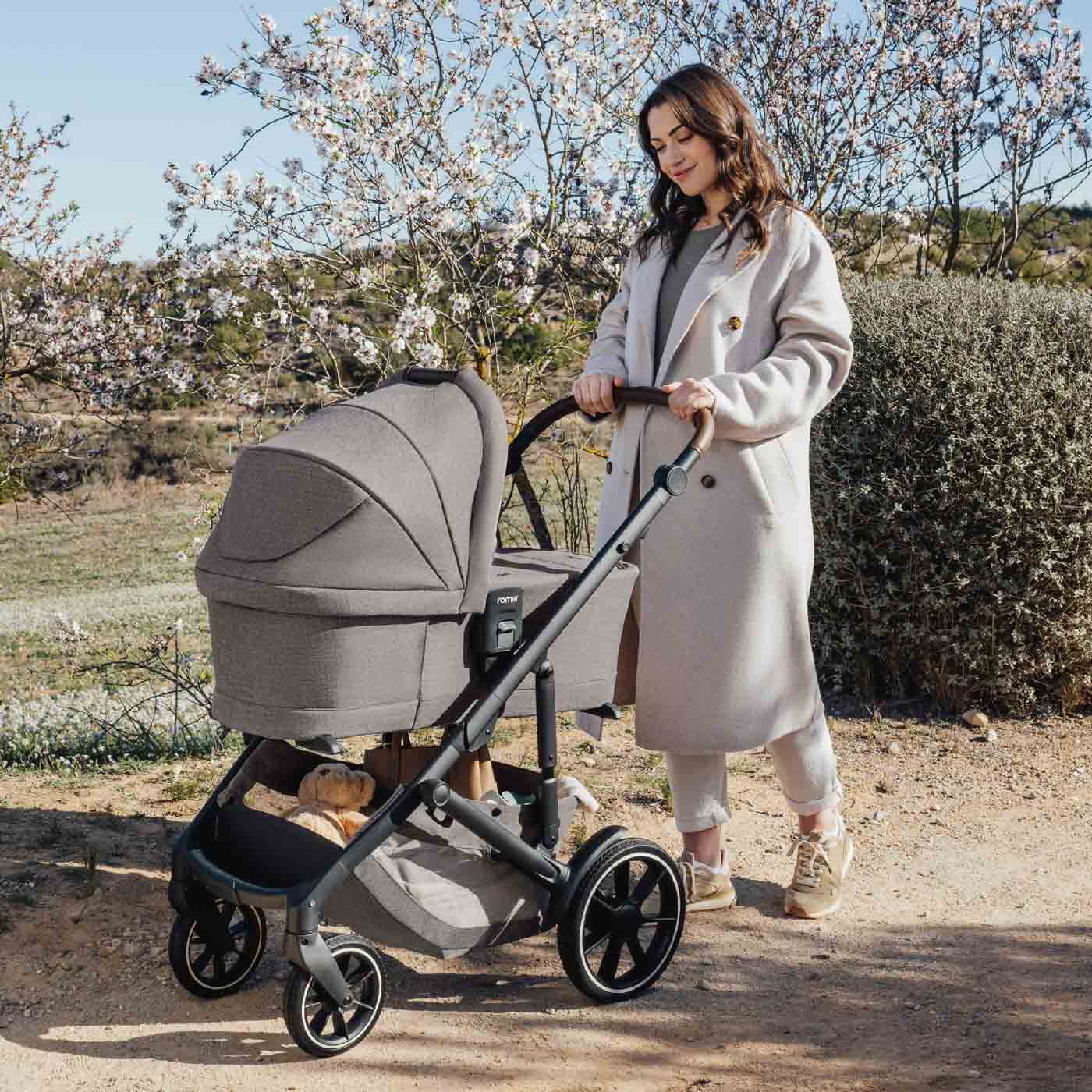 Romer Tura Stroller, Portable Toddler and Baby Stroller - Truffle