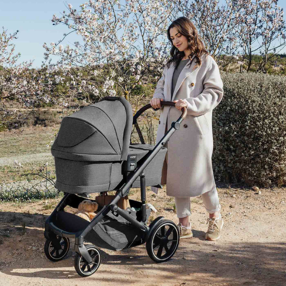Romer Tura Stroller, Portable Toddler and Baby Stroller - Peppercorn