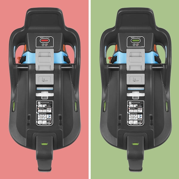 UPPAbaby Aria Extra Base Right and wrong installation indicators