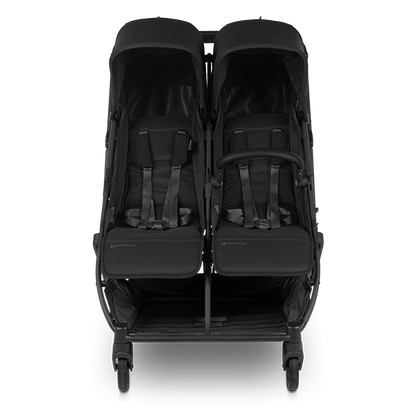 Uppababy Minu Duo Side-by-Side Compact Double Stroller in Jake Front View