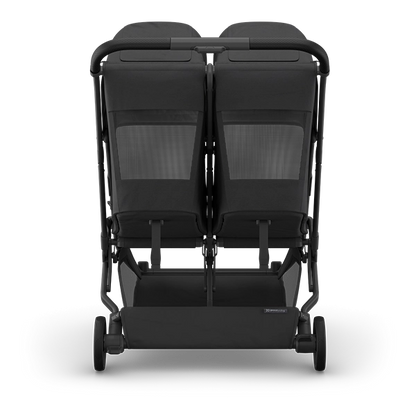 Uppababy Minu Duo Side-by-Side Compact Double Stroller in Jake Back Vent Window