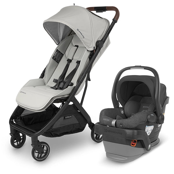 Uppababy Minu V3 in Savannah with Mesa V2 in Greyson Travel System