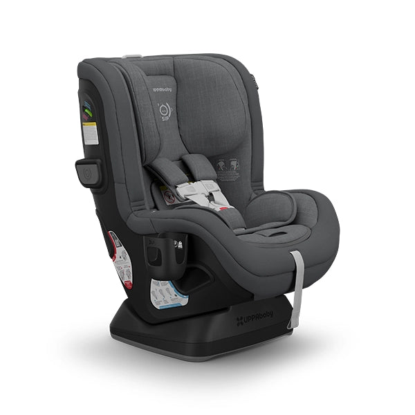 Uppababy Rove Fire Retardant Free Convertible Car Seat in Greyson Quarter Turn