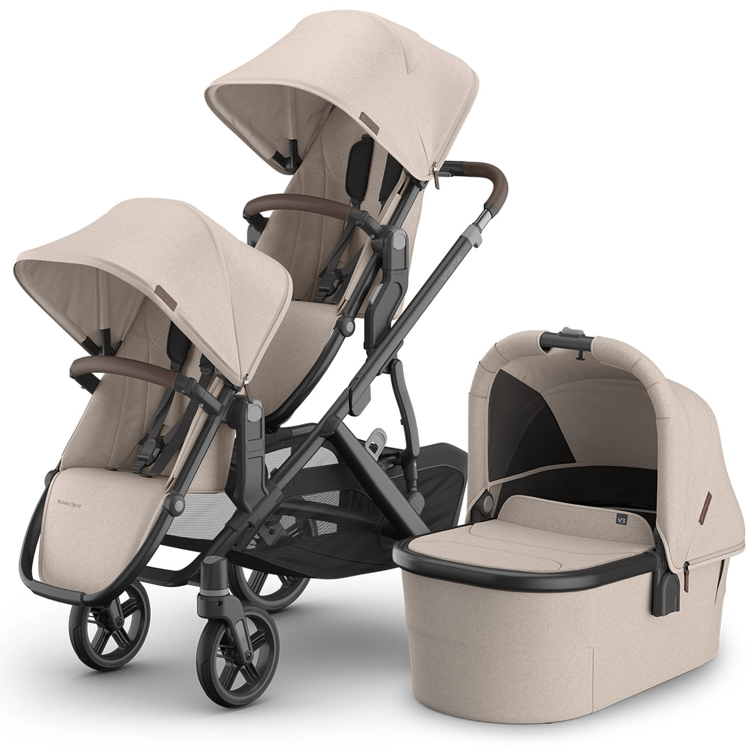 
Uppababy Vista V3 Double Stroller + Bassinet