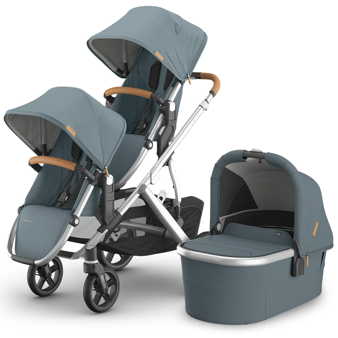 
Uppababy Vista V3 Double Stroller + Bassinet