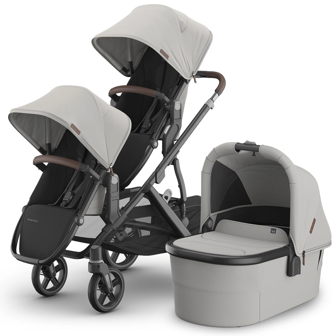 
Uppababy Vista V3 Double Stroller + Bassinet