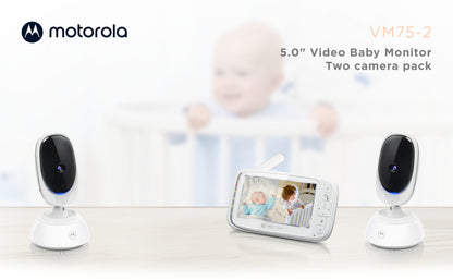 VM75 5" Video Baby Monitor - 2 Cameras