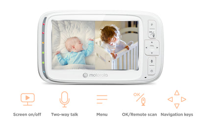 VM75 5" Video Baby Monitor - 2 Cameras