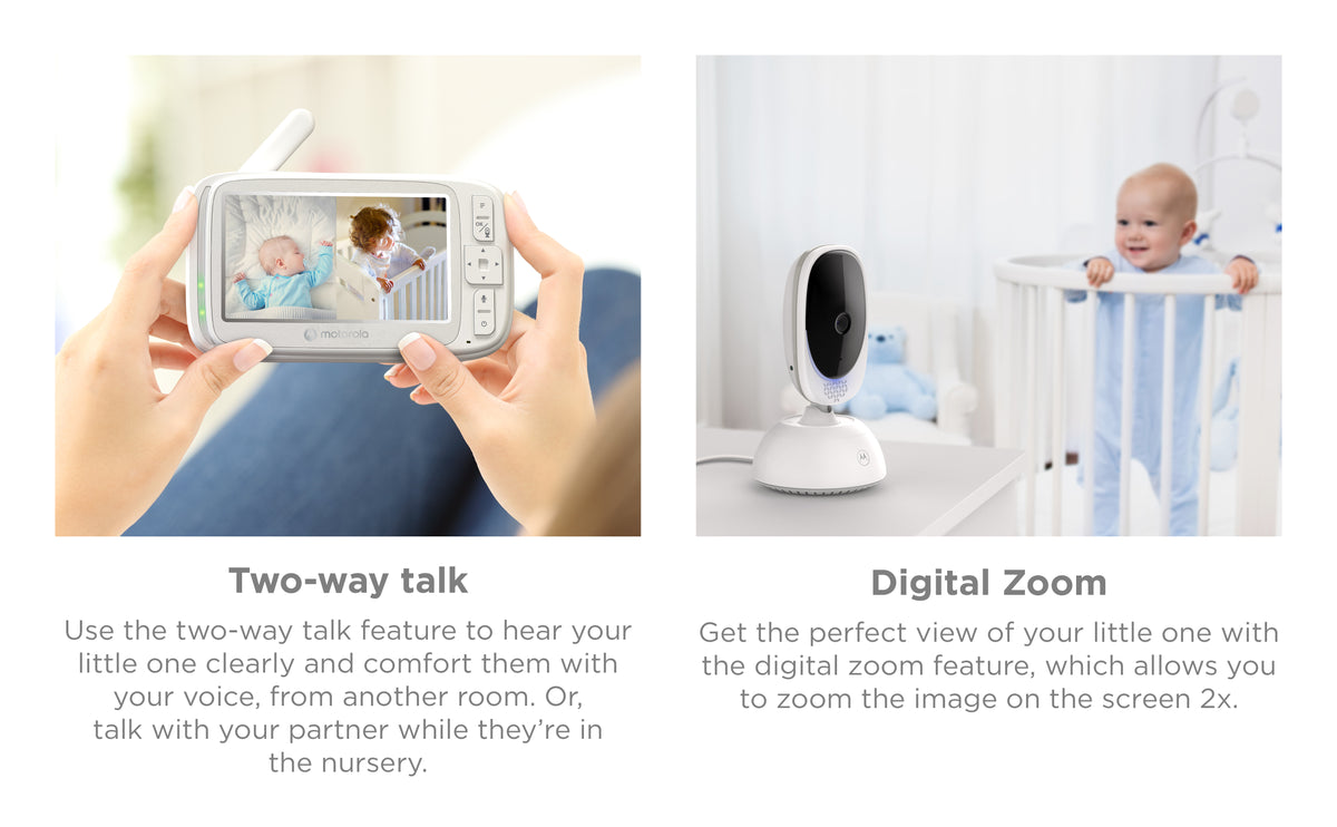 VM75 5" Video Baby Monitor - 2 Cameras