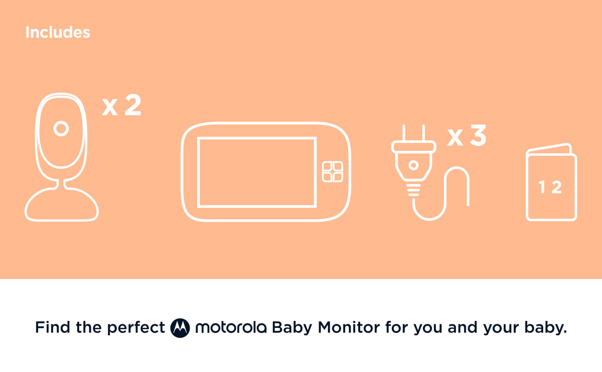 VM75 5" Video Baby Monitor - 2 Cameras